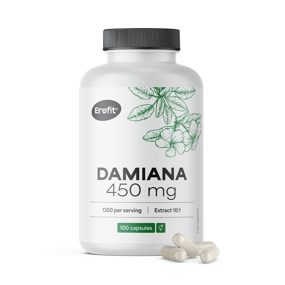 Damiana 450 mg - kivonat 10:1.